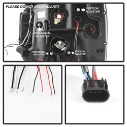 Spyder Auto 5029348 Halo Projector Headlights; Bulbs Included; Pair; Smoke; - Truck Part Superstore