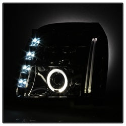 Spyder Auto 5029348 Halo Projector Headlights; Bulbs Included; Pair; Smoke; - Truck Part Superstore