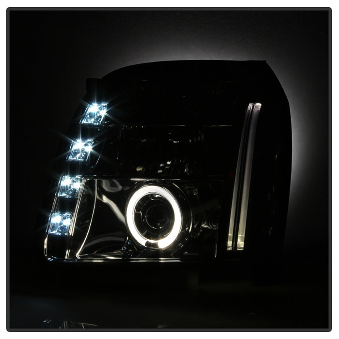 Spyder Auto 5029348 Halo Projector Headlights; Bulbs Included; Pair; Smoke; - Truck Part Superstore