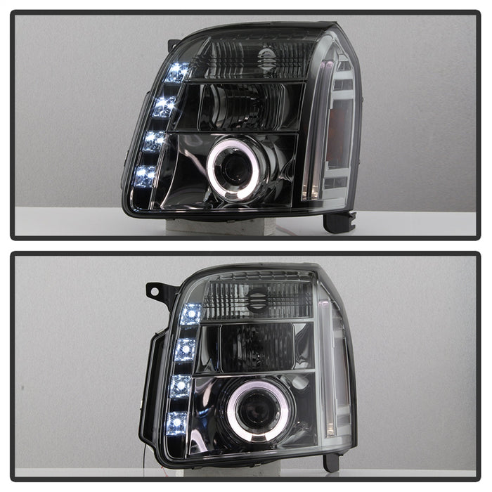 Spyder Auto 5029348 Halo Projector Headlights; Bulbs Included; Pair; Smoke; - Truck Part Superstore