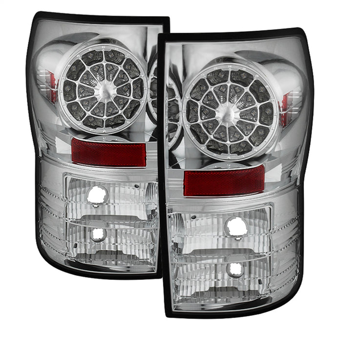 Spyder Auto 5029591 LED Tail Lights; Uses Stock Bulbs; Pair; Chrome; - Truck Part Superstore
