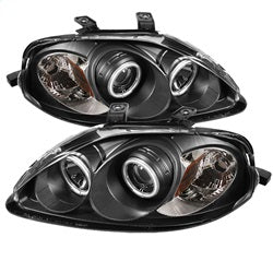 Spyder Auto 5029850 CCFL Halo Projector Headlights; Bulbs Included; Pair; Black; - Truck Part Superstore