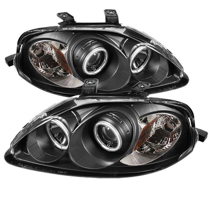 Spyder Auto 5029850 CCFL Halo Projector Headlights; Bulbs Included; Pair; Black; - Truck Part Superstore