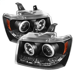 Spyder Auto 5030047 CCFL LED Projector Headlights; Bulbs Included; Pair; Black; - Truck Part Superstore