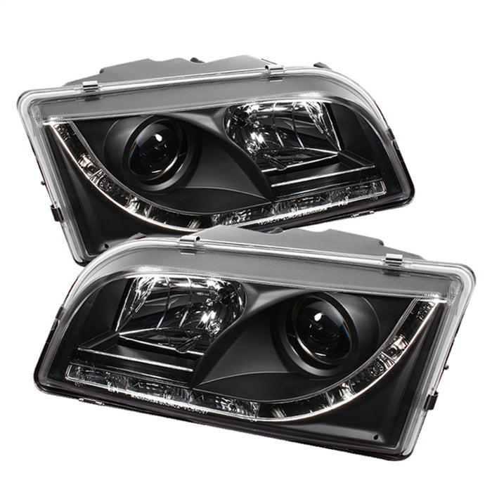Spyder Auto 5030351 DRL LED Projector Headlights; Uses Stock Bulbs; Pair; Black; - Truck Part Superstore