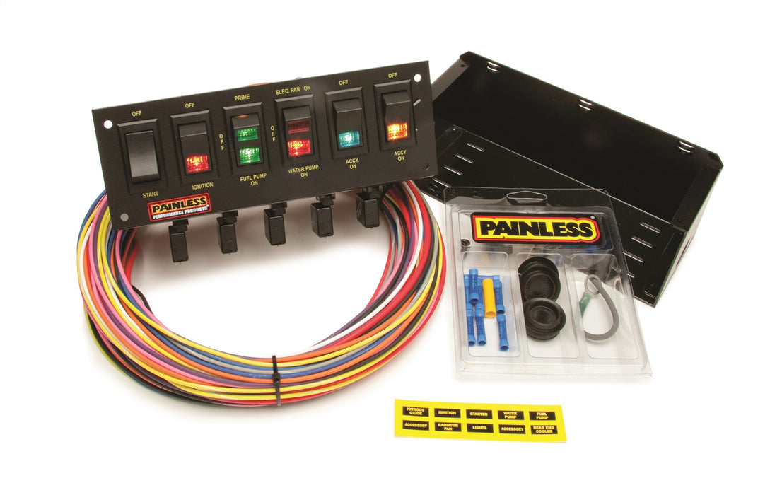 Painless Wiring 50305 6-Switch Rocker Circuit Breaker Panel - Truck Part Superstore