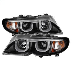Spyder Auto 5031877 DRL Projector Headlights; Uses Stock Bulbs; Pair; Black; - Truck Part Superstore