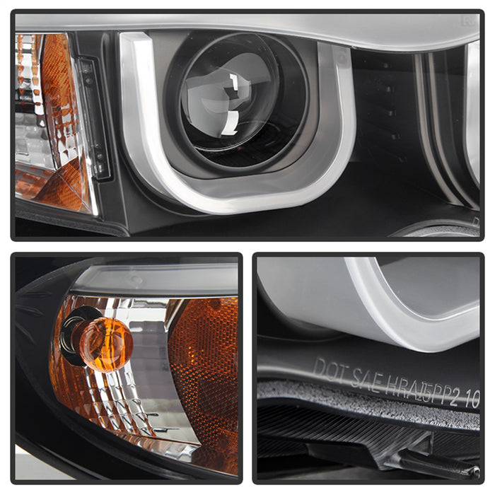 Spyder Auto 5031877 DRL Projector Headlights; Uses Stock Bulbs; Pair; Black; - Truck Part Superstore