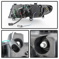 Spyder Auto 5031877 DRL Projector Headlights; Uses Stock Bulbs; Pair; Black; - Truck Part Superstore