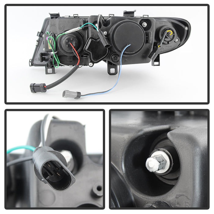 Spyder Auto 5031877 DRL Projector Headlights; Uses Stock Bulbs; Pair; Black; - Truck Part Superstore