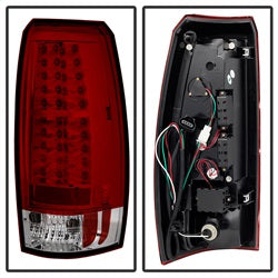 Spyder Auto 5032478 LED Tail Lights; Uses Stock Bulbs; Pair; Red/Clear; - Truck Part Superstore