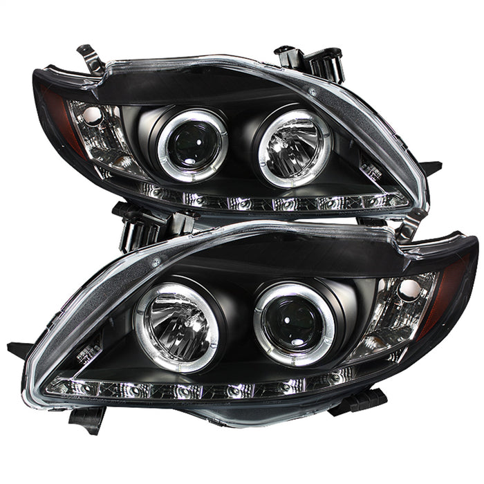 Spyder Auto 5032515 DRL LED Projector Headlights; Bulbs Included; Pair; Black; - Truck Part Superstore