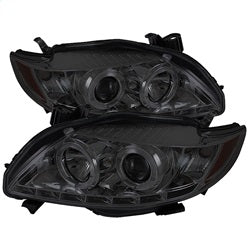 Spyder Auto 5032522 DRL LED Projector Headlights; High H1 And Low H1 Bulbs Included; Pair; Smoke; - Truck Part Superstore