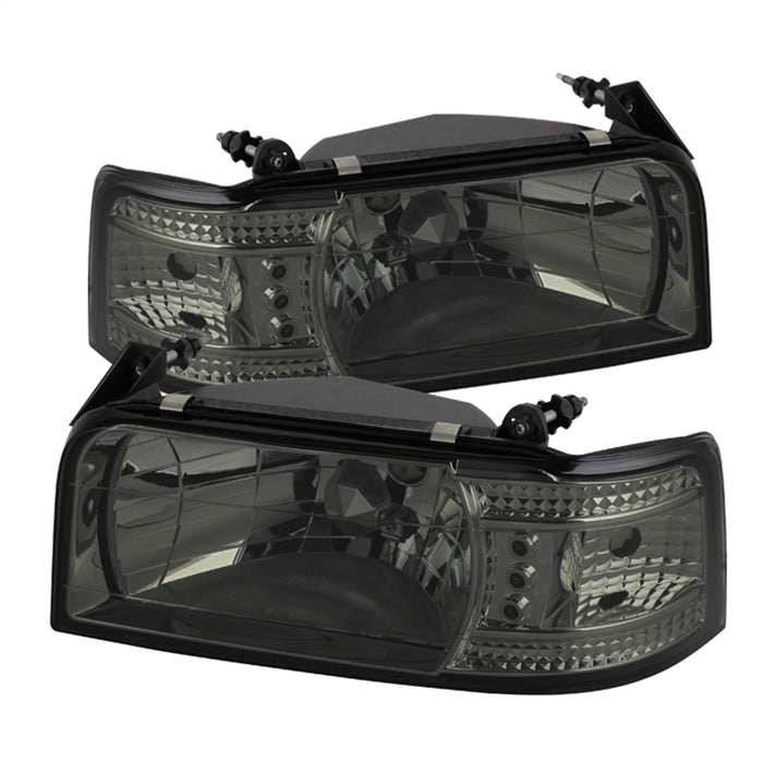 Spyder Auto 5033802 LED Crystal Headlights; 1 pc.; Uses T10 LED Ultra White LED Bulb; Pair; Smoke; - Truck Part Superstore