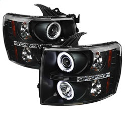 Spyder Auto 5033864 CCFL LED Projector Headlights; Bulbs Included; Pair; Black; - Truck Part Superstore