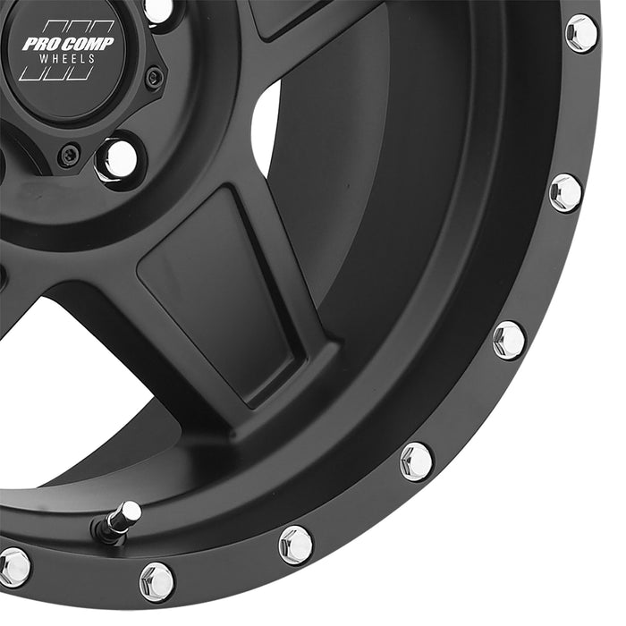 Pro Comp Alloy Wheels 5035-78573 Series 5035 Predator 17x8.5 with 5 on 5 Bolt Pattern 4.75 Backspace Satin Black Finish Pro Comp Alloy Wheels - Truck Part Superstore