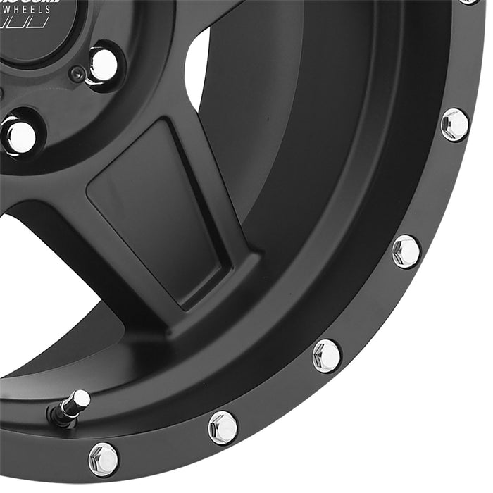 Pro Comp Alloy Wheels 5035-78583 Series 5035 Predator 17x8.5 with 6 on 5.5 Bolt Pattern 4.75 Backspace Satin Black Finish Pro Comp Alloy Wheels - Truck Part Superstore