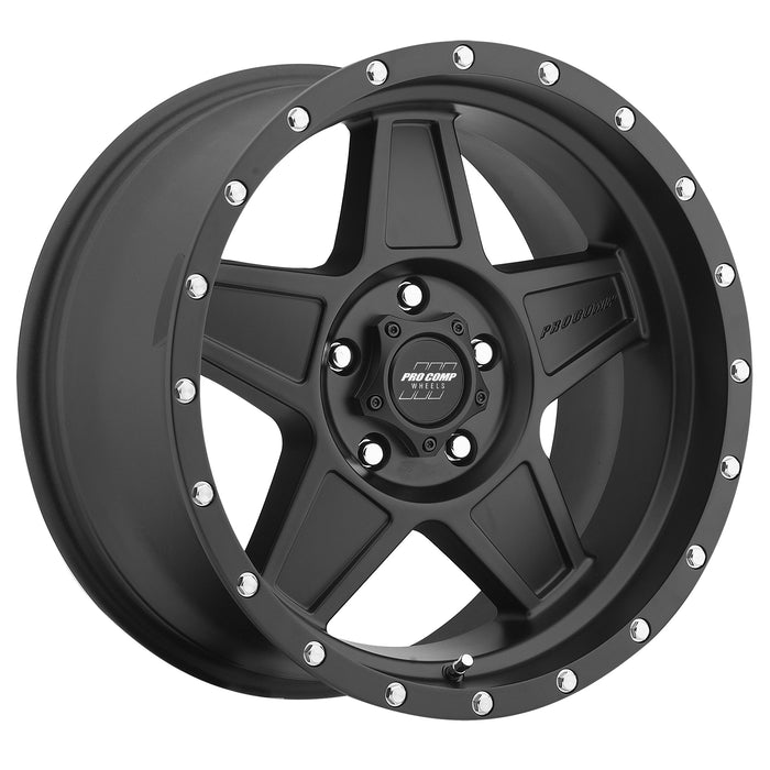 Pro Comp Alloy Wheels 5035-8973 Series 5035 Predator 18x9 with 5 on 5 Bolt Pattern 5 Backspace Satin Black Finish Pro Comp Alloy Wheels - Truck Part Superstore
