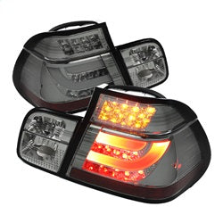 Spyder Auto 5037718 Light Bar Style LED Tail Lights; Uses Stock Bulbs; Pair; Smoke; - Truck Part Superstore
