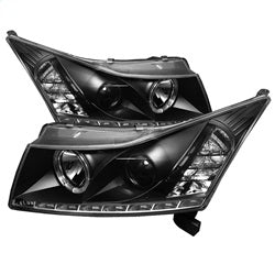 Spyder Auto 5037916 DRL LED Projector Headlights; Bulbs Included; Pair; Black; - Truck Part Superstore