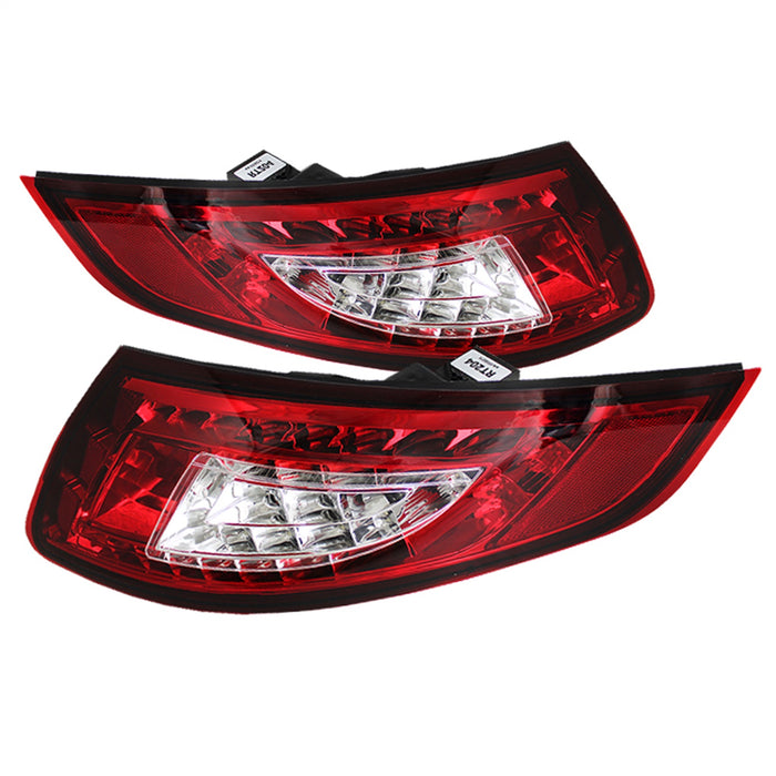 Spyder Auto 5037978 LED Tail Lights; Uses Stock Bulbs; Pair; Red/Clear; - Truck Part Superstore