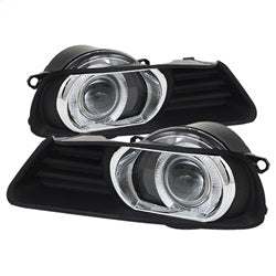 Spyder Auto 5038692 Halo Projector Fog Lights; Bulbs Included; w/Switch; Pair; Clear; - Truck Part Superstore