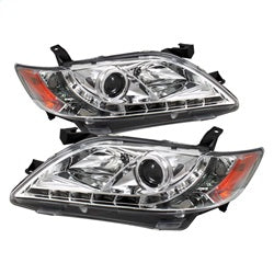 Spyder Auto 5039415 DRL LED Projector Headlights; Bulbs Included; Pair; Chrome; - Truck Part Superstore