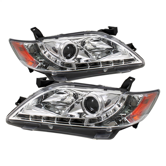 Spyder Auto 5039415 DRL LED Projector Headlights; Bulbs Included; Pair; Chrome; - Truck Part Superstore