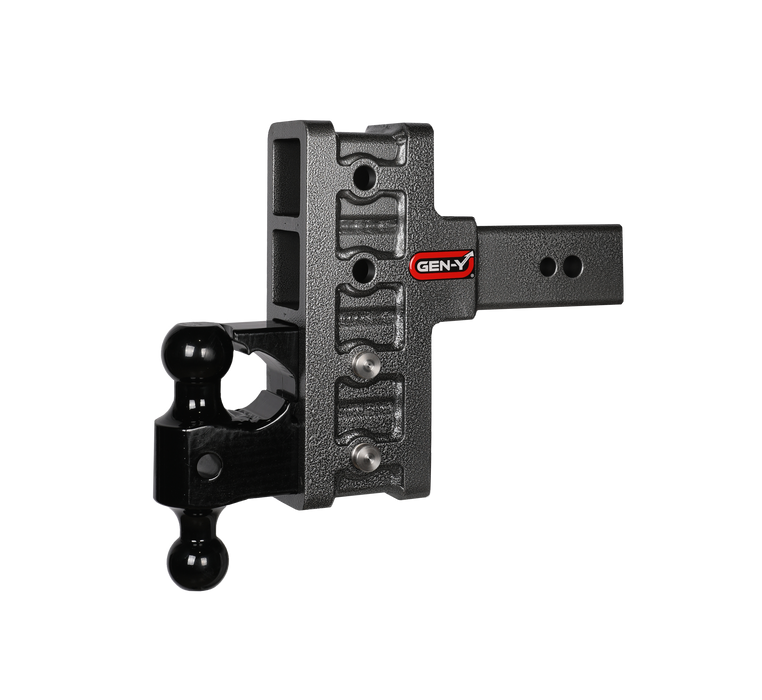 GEN-Y Hitch GH-2024 MEGA-DUTY 3" Shank 6" Offset Drop 3.5K TW 32K Hitch with Dual-Ball & Pintle Lock - Truck Part Superstore