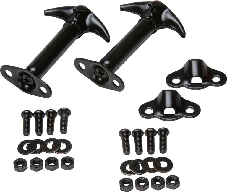 Kentrol 50401 Jeep CJ/YJ Hood Catch Pair 55-95 CJ and Wrangler YJ Powdercoat Black Kentrol - Truck Part Superstore