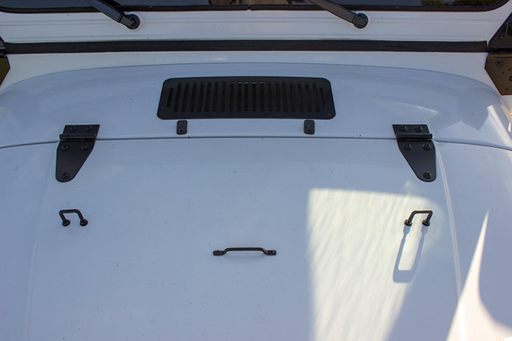 Kentrol 50402 Jeep CJ/YJ Hood Hinge Pair 55-95 CJ and Wrangler YJ Powdercoat Black Kentrol - Truck Part Superstore