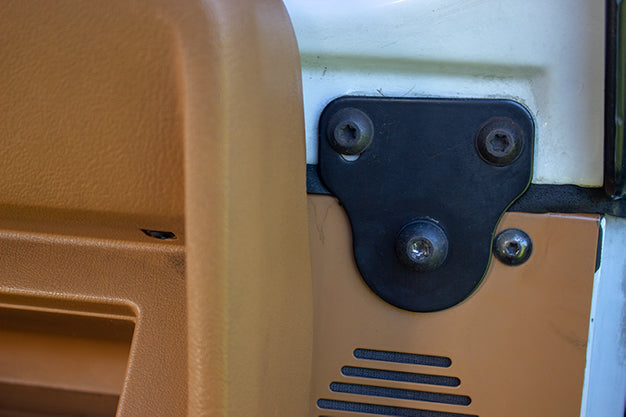 Kentrol 50408 Jeep CJ/YJ Interior Windshield Brackets Pair 76-95 CJ and Wrangler YJ Powdercoat Black Kentrol - Truck Part Superstore