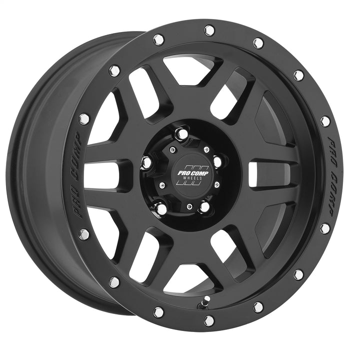 Pro Comp Alloy Wheels 5041-895555 Series 41 Phaser 18x9 with 5 on 150 Bolt Pattern 5.5 Backspace Satin Black With Stainless Steel Bolts Finish Pro Comp Alloy Wheels - Truck Part Superstore