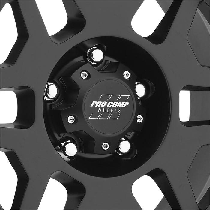 Pro Comp Alloy Wheels 5041-897350 Series 41 Phaser 18x9 with 5 on 5 Bolt Pattern 5 Backspace Satin Black With Stainless Steel Bolts Finish Pro Comp Alloy Wheels - Truck Part Superstore