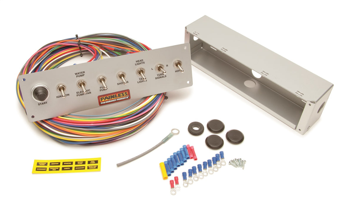 Painless Wiring 50410 8-Switch Pro Street Panel - Truck Part Superstore