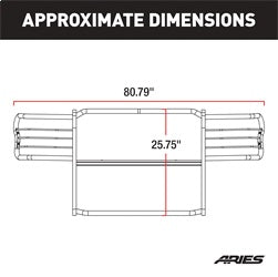ARIES 5042-2 Polished Stainless Grille Guard; Select Dodge Ram 1500; 2500; 3500 - Truck Part Superstore