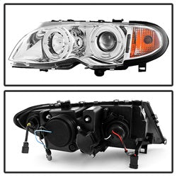 Spyder Auto 5042408 Halo Projector Headlights; 1 pc.; Bulbs Included; Pair; Chrome; - Truck Part Superstore