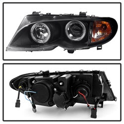 Spyder Auto 5042415 Halo Projector Headlights; 1 pc.; Bulbs Included; Pair; Black; - Truck Part Superstore