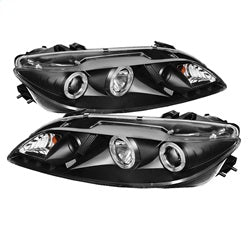 Spyder Auto 5042538 Halo DRL LED Projector Headlight; w/ Fog Lights; Bulbs Included; Pair; Black; - Truck Part Superstore
