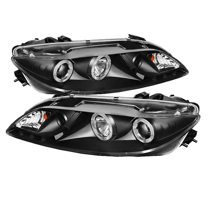 Spyder Auto 5042538 Halo DRL LED Projector Headlight; w/ Fog Lights; Bulbs Included; Pair; Black; - Truck Part Superstore