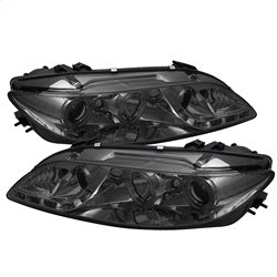 Spyder Auto 5042545 Halo DRL LED Projector Headlight; w/ Fog Lights; Bulbs Included; Pair; Smoke; - Truck Part Superstore
