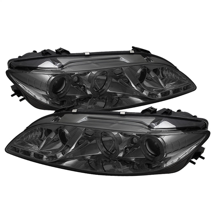 Spyder Auto 5042545 Halo DRL LED Projector Headlight; w/ Fog Lights; Bulbs Included; Pair; Smoke; - Truck Part Superstore