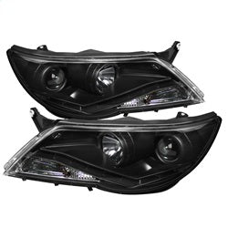 Spyder Auto 5042651 DRL LED Projector Headlights; Bulbs Included; Pair; Black; - Truck Part Superstore