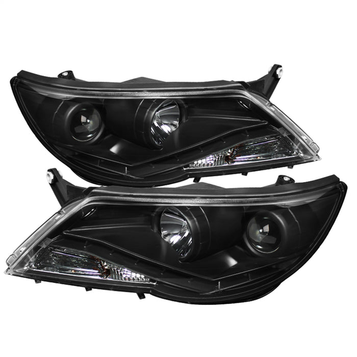Spyder Auto 5042651 DRL LED Projector Headlights; Bulbs Included; Pair; Black; - Truck Part Superstore