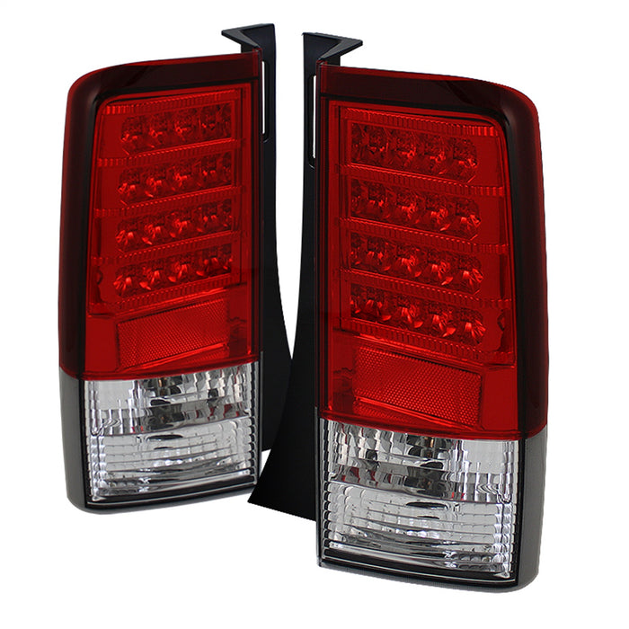 Spyder Auto 5042750 LED Tail Lights; Version 2; Uses Stock Bulbs; Pair; Red/Clear; - Truck Part Superstore