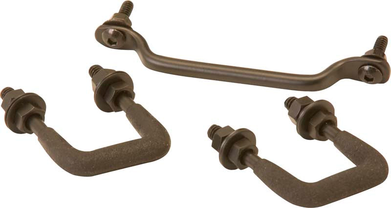 Kentrol 50439 Jeep YJ Windshield Tie Down Kit 87-95 Wrangler TJ Powdercoat Black Kentrol - Truck Part Superstore