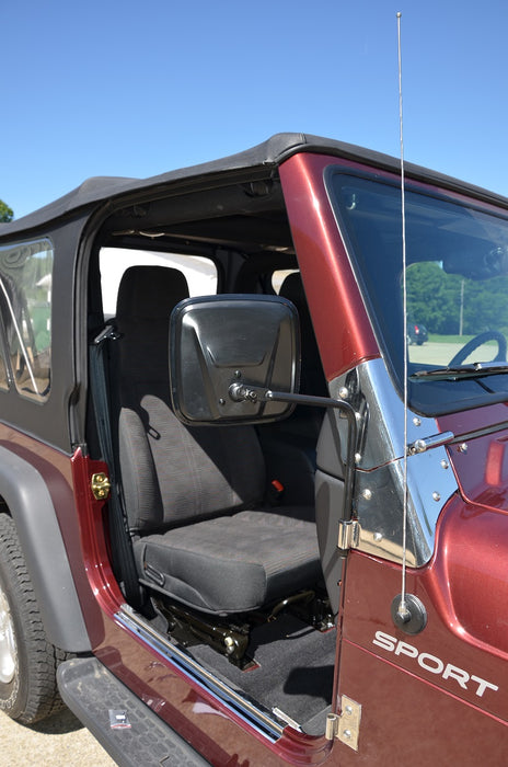 Kentrol 50443 JEEP CJ/YJ/TJ/JK Outback Mirrors Pair 76-18 CJ and Wrangler YJ/TJ/JK Powdercoat Black Kentrol - Truck Part Superstore