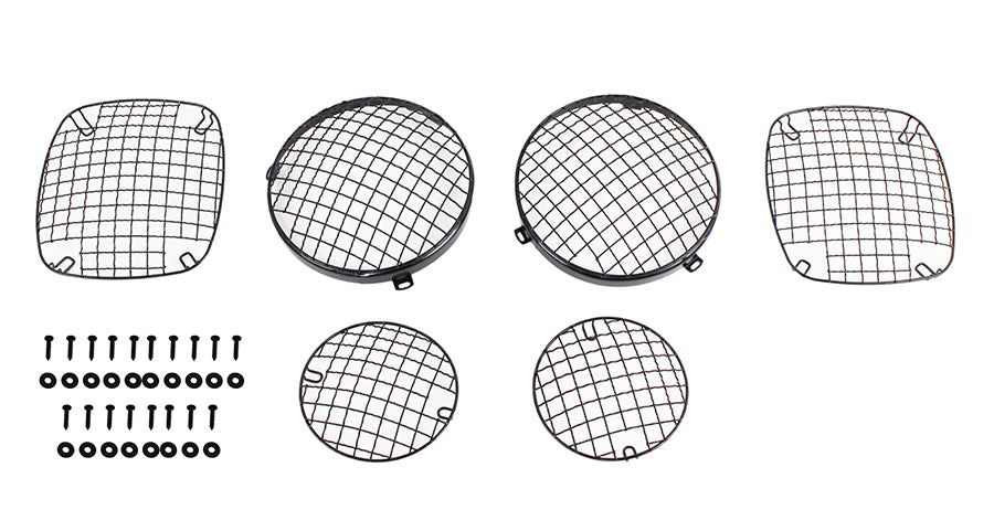 Kentrol 50465 Jeep CJ Wire Mesh Guard Set 6 Pieces 76-86 CJ Powdercoat Black Kentrol - Truck Part Superstore