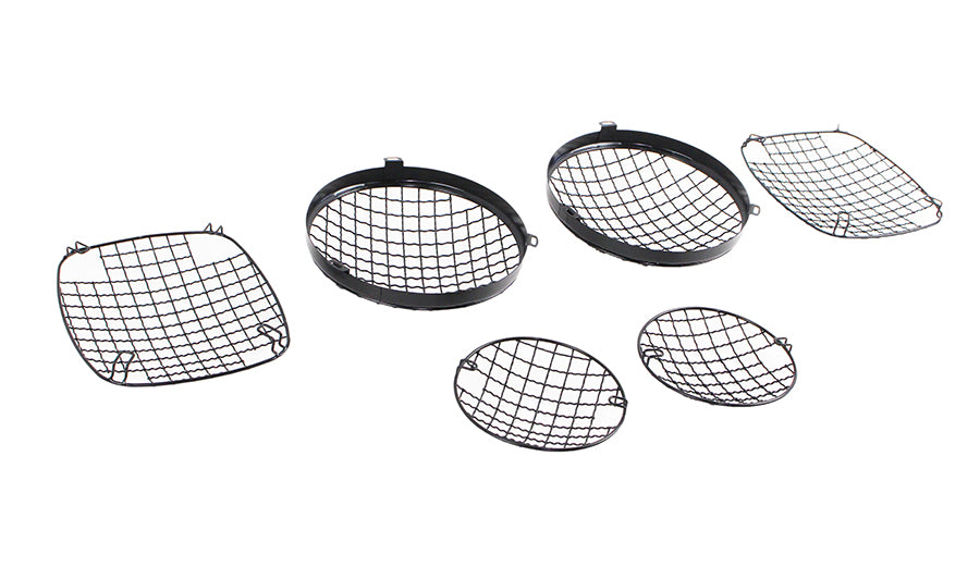 Kentrol 50465 Jeep CJ Wire Mesh Guard Set 6 Pieces 76-86 CJ Powdercoat Black Kentrol - Truck Part Superstore