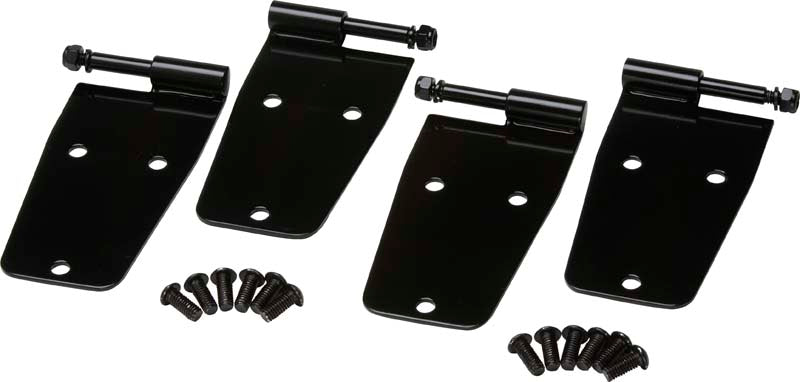 Kentrol 50474 Jeep CJ/YJ Hardtop Door Hinge Set Without Mirror Holes 4 Pieces 76-93 CJ and Wrangler YJ Powdercoat Black Kentrol - Truck Part Superstore